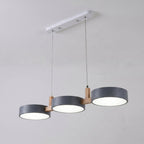 Nowoczesna drewniana lampa wisząca LED 3-punktowa