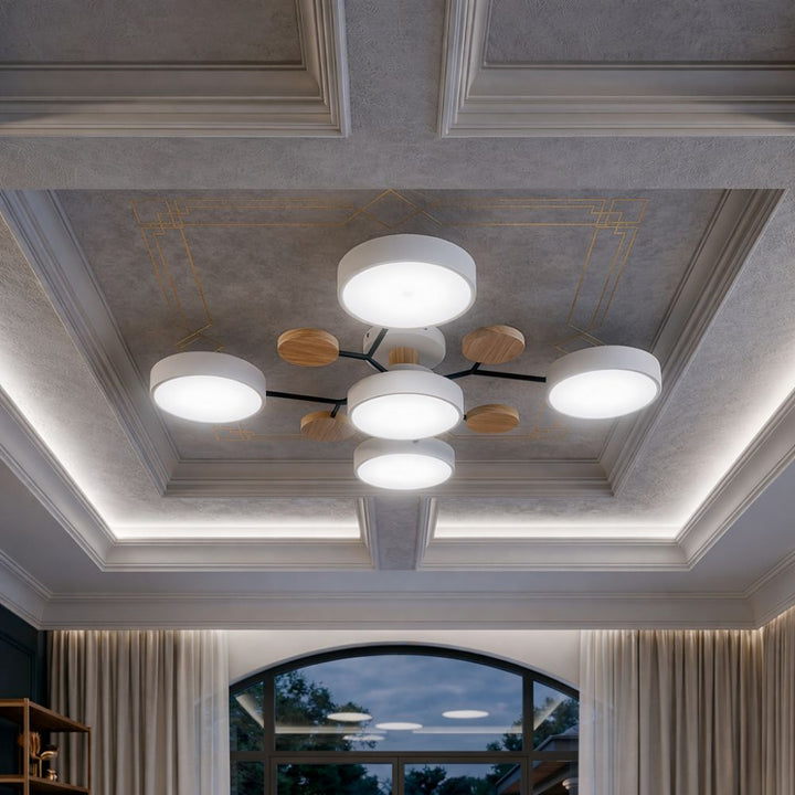 Smukła lampa sufitowa z ręcznie wykończonymi detalami – nowoczesny design