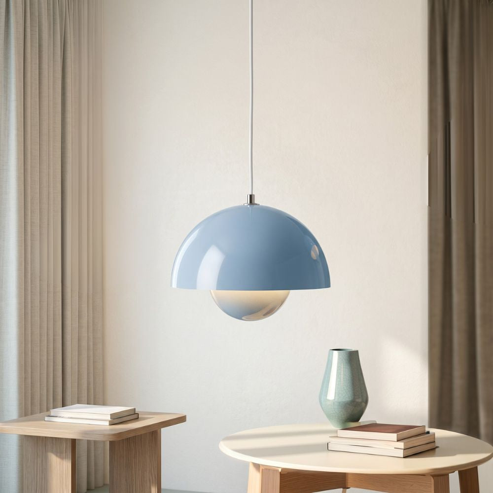 Nowoczesna kolorowa lampa wisząca z kopułą