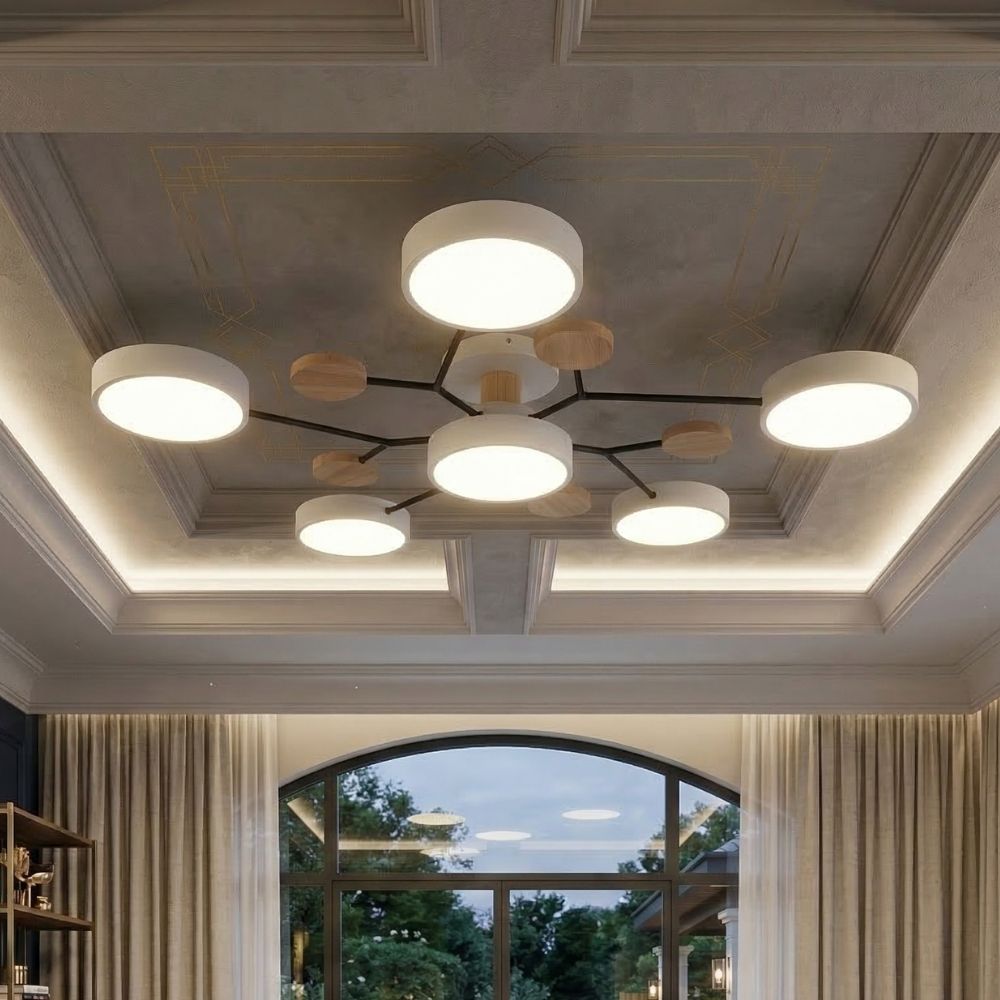 Smukła lampa sufitowa z ręcznie wykończonymi detalami – nowoczesny design