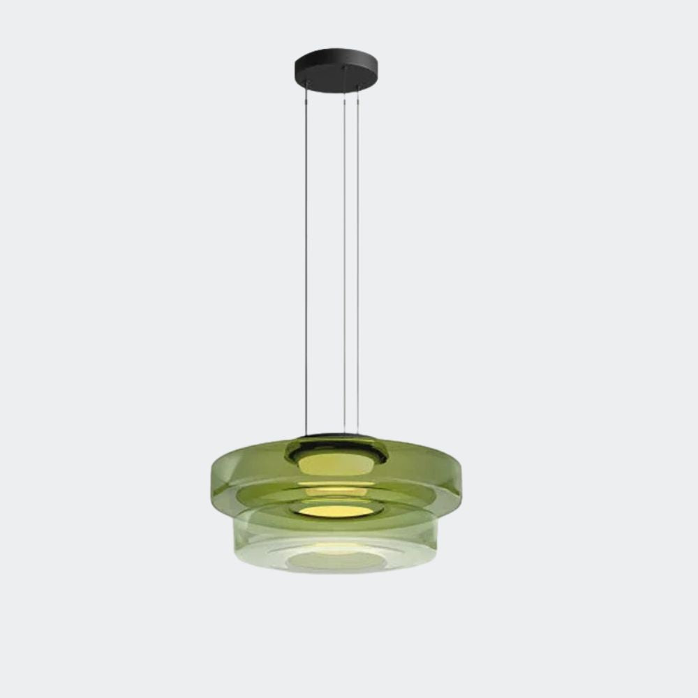 Nowoczesna warstwowa lampa wisząca szklana