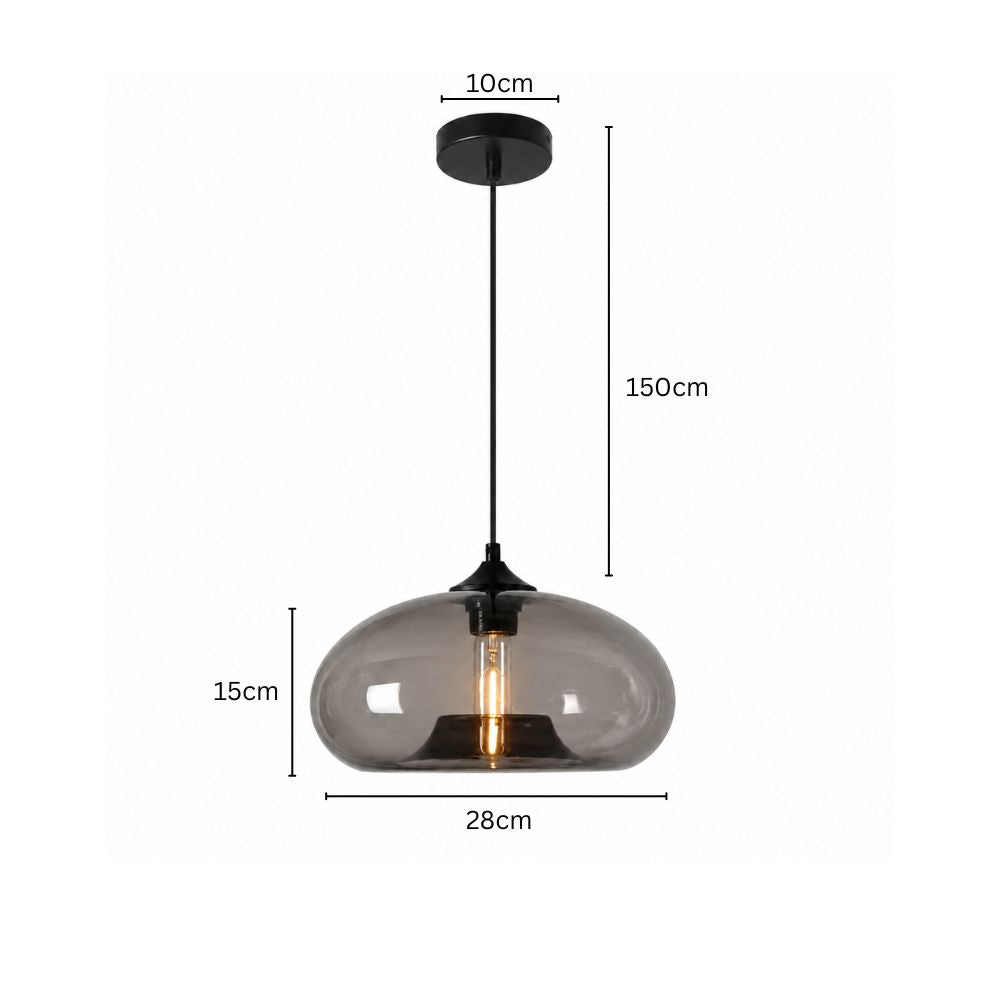 Nordycka kolorowa lampa wisząca ze szkła