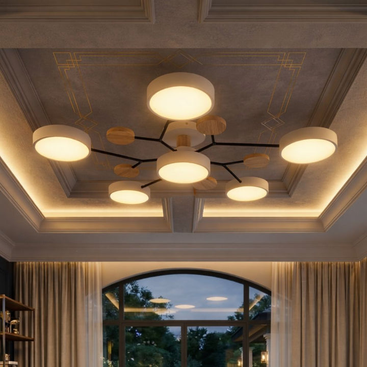 Smukła lampa sufitowa z ręcznie wykończonymi detalami – nowoczesny design