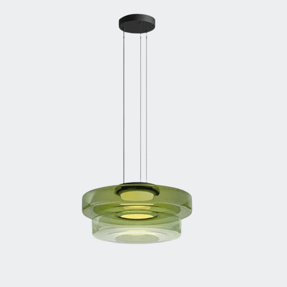 Nowoczesna warstwowa lampa wisząca szklana