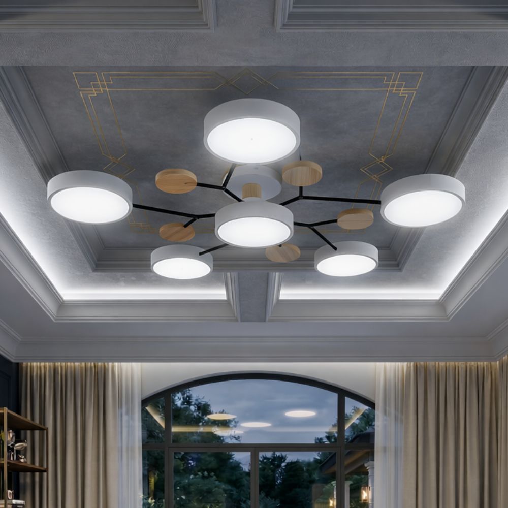 Smukła lampa sufitowa z ręcznie wykończonymi detalami – nowoczesny design