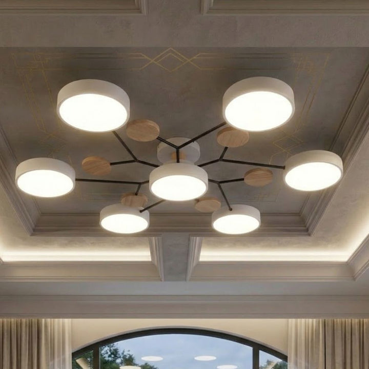 Smukła lampa sufitowa z ręcznie wykończonymi detalami – nowoczesny design