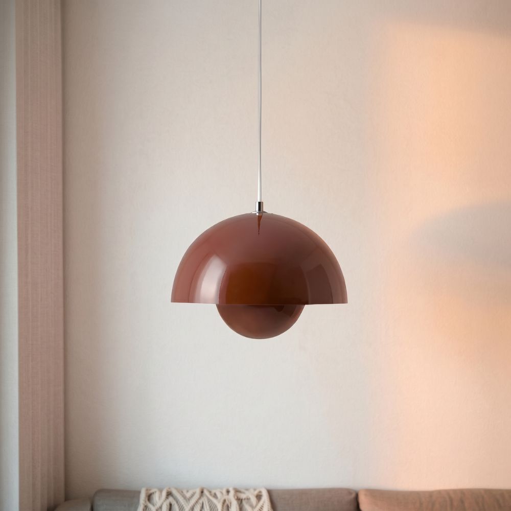 Nowoczesna kolorowa lampa wisząca z kopułą