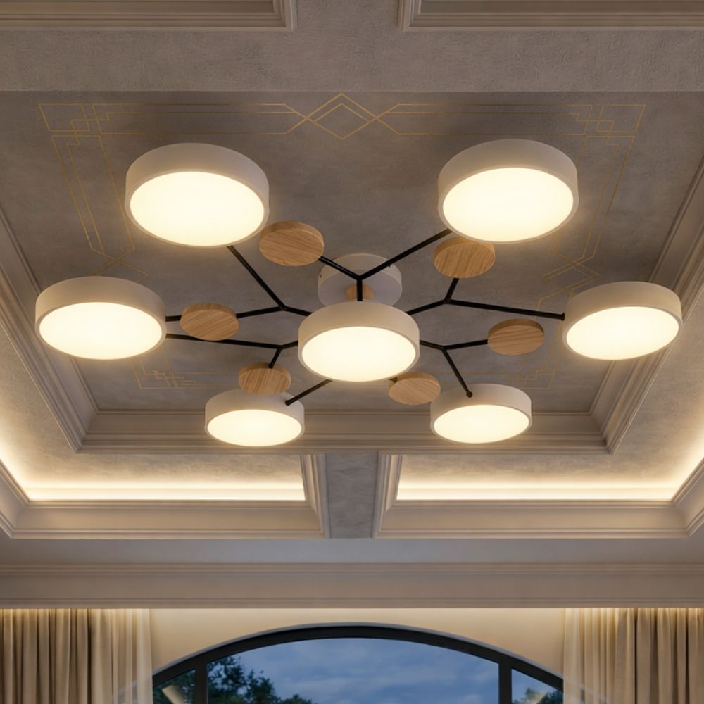 Smukła lampa sufitowa z ręcznie wykończonymi detalami – nowoczesny design