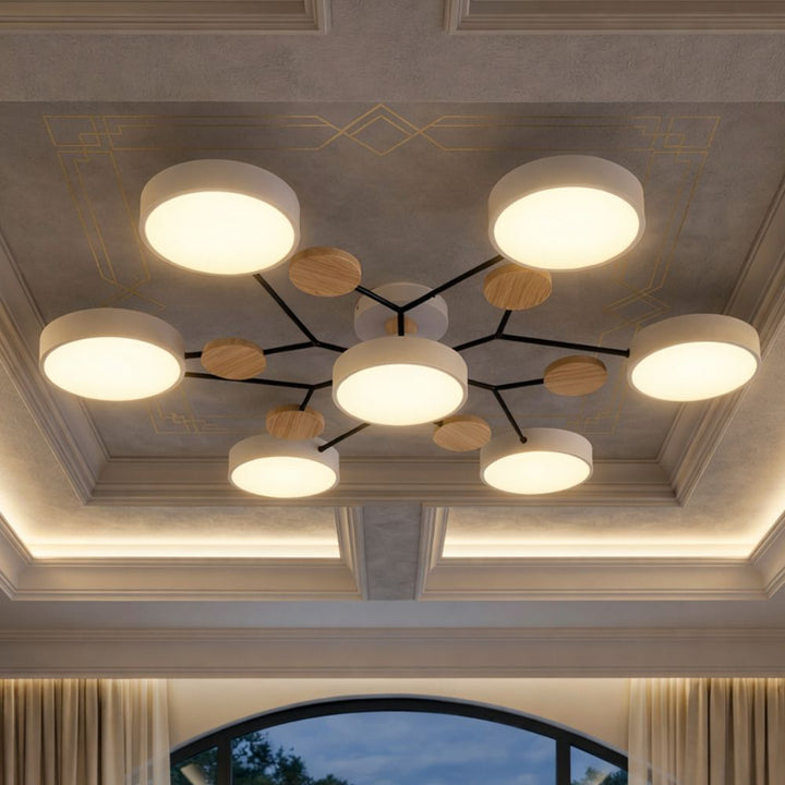 Smukła lampa sufitowa z ręcznie wykończonymi detalami – nowoczesny design