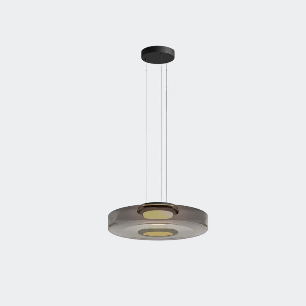 Nowoczesna warstwowa lampa wisząca szklana