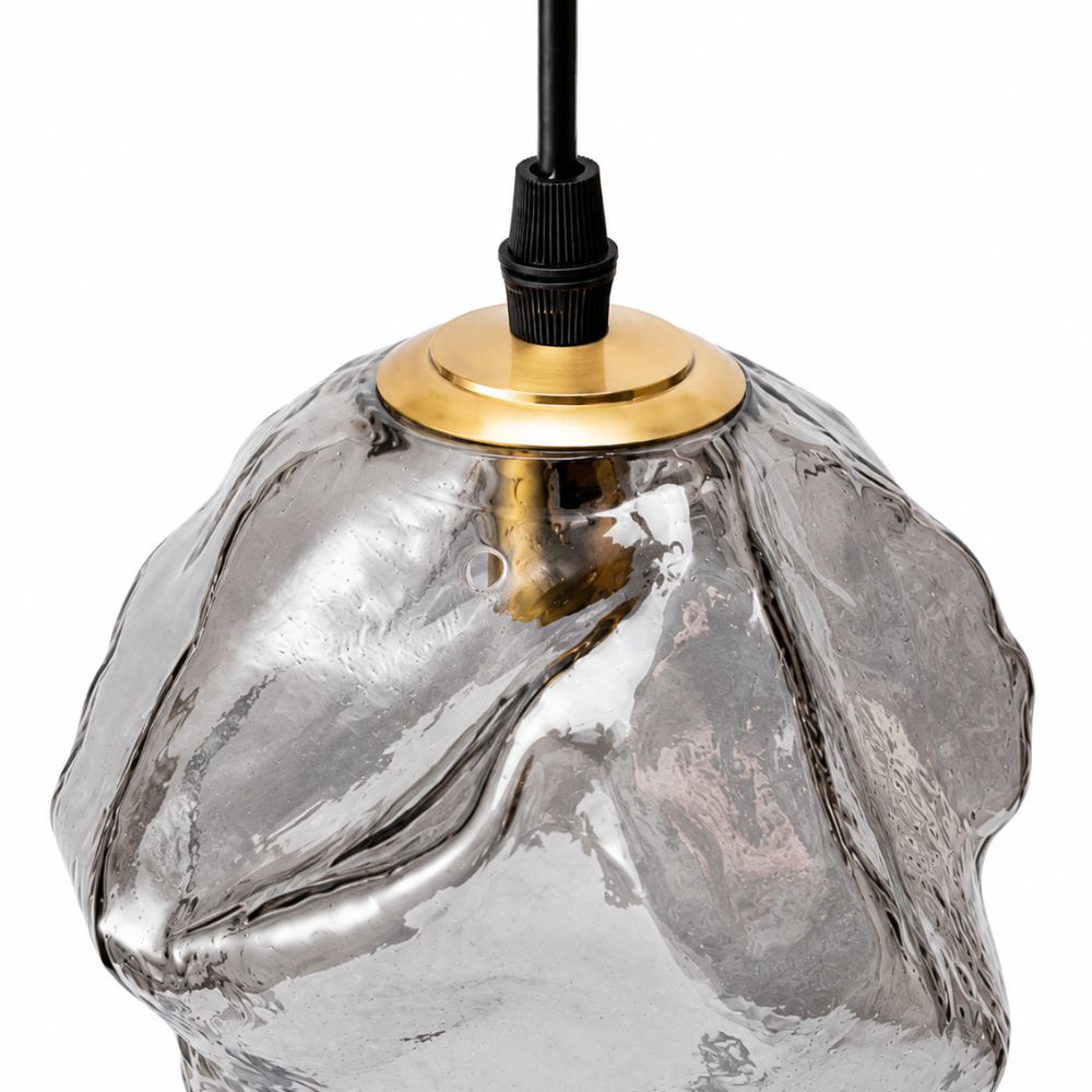 Lampa wisząca LED z teksturą kostki lodu