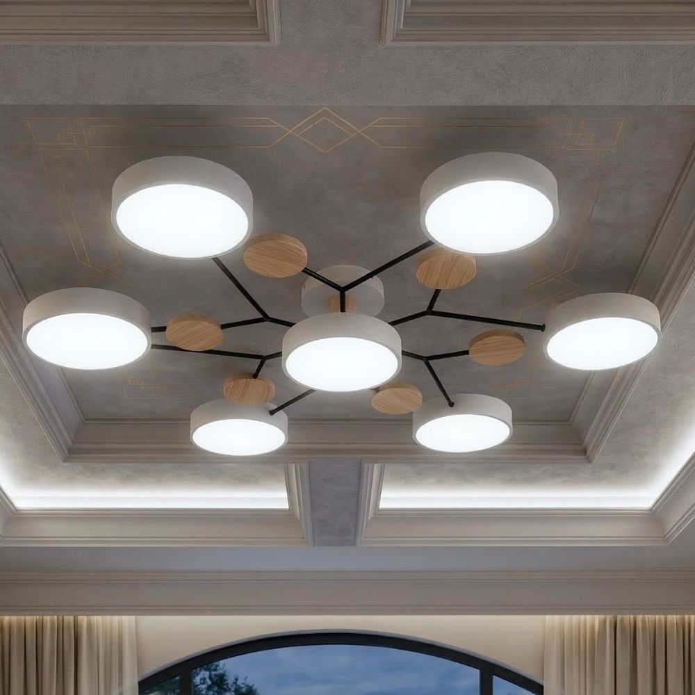 Smukła lampa sufitowa z ręcznie wykończonymi detalami – nowoczesny design