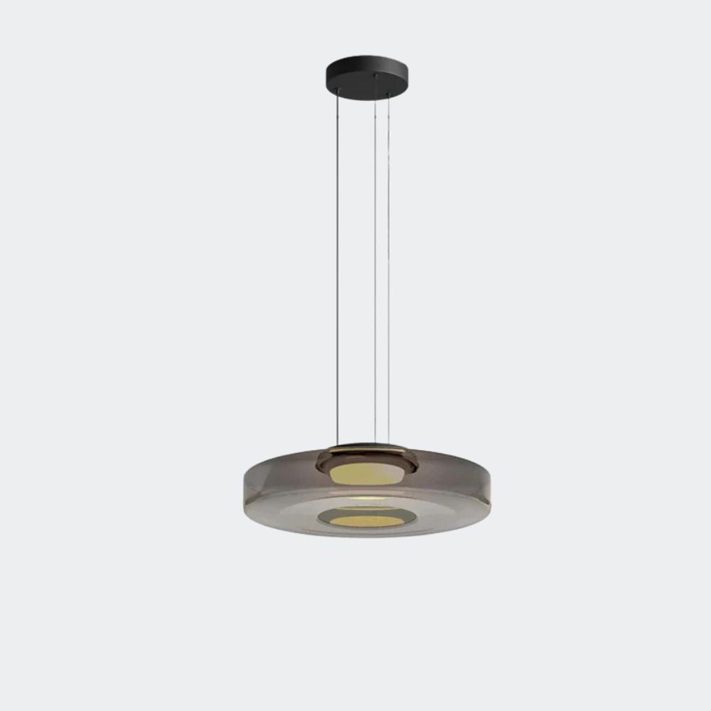 Nowoczesna warstwowa lampa wisząca szklana