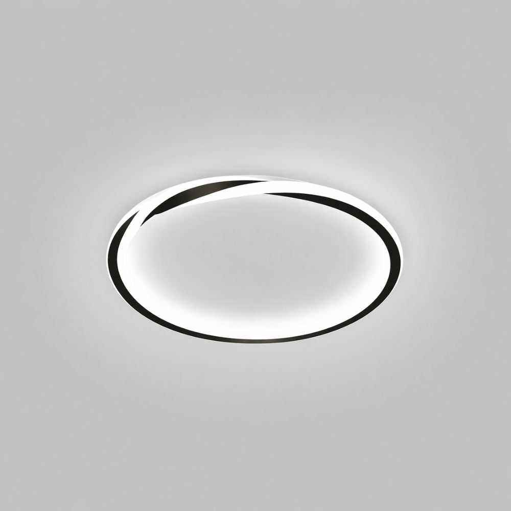 Nowoczesna Lampa Sufitowa LED w Kształcie Skręconego Pierścienia