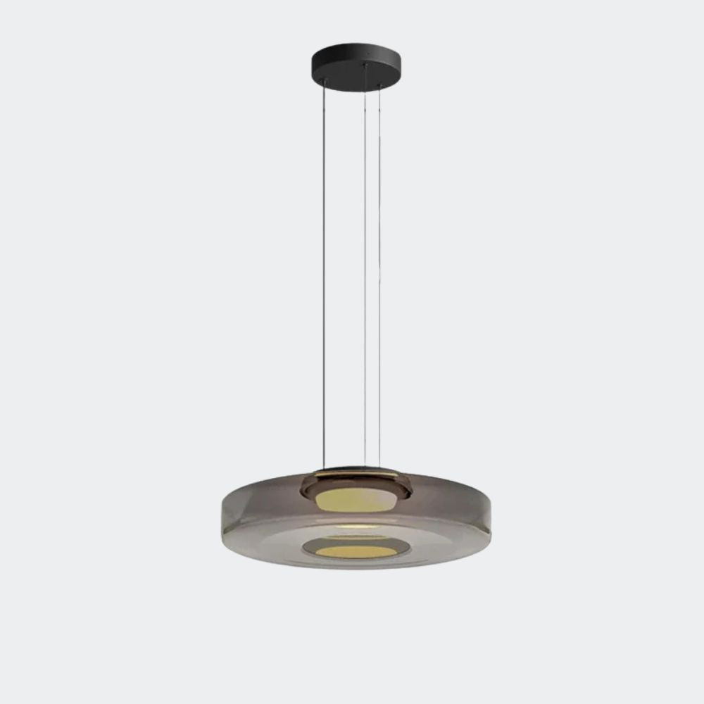 Nowoczesna warstwowa lampa wisząca szklana