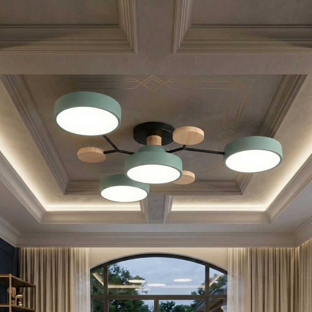 Smukła lampa sufitowa z ręcznie wykończonymi detalami – nowoczesny design