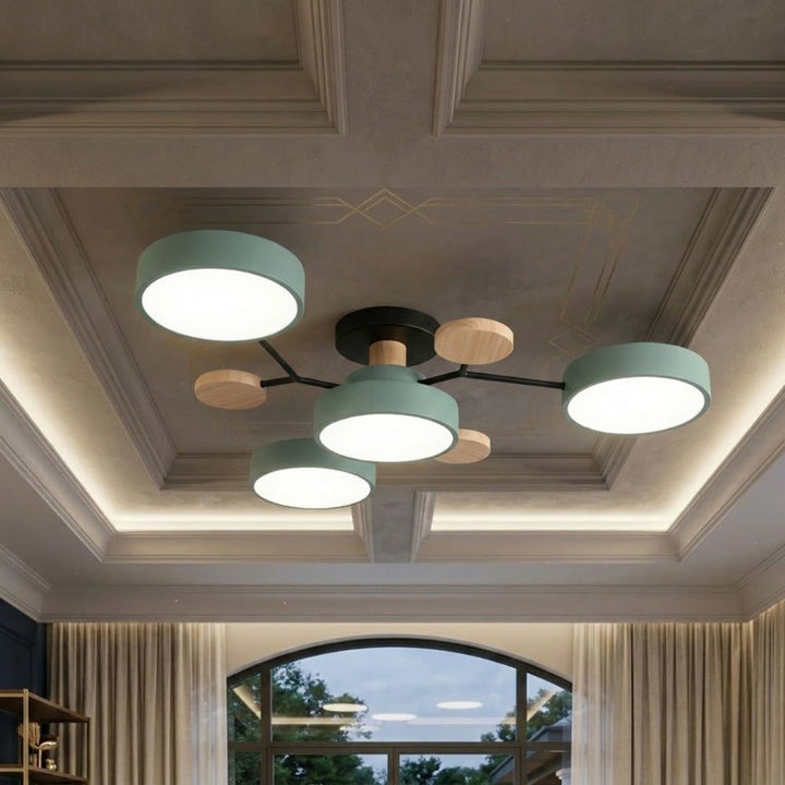 Smukła lampa sufitowa z ręcznie wykończonymi detalami – nowoczesny design