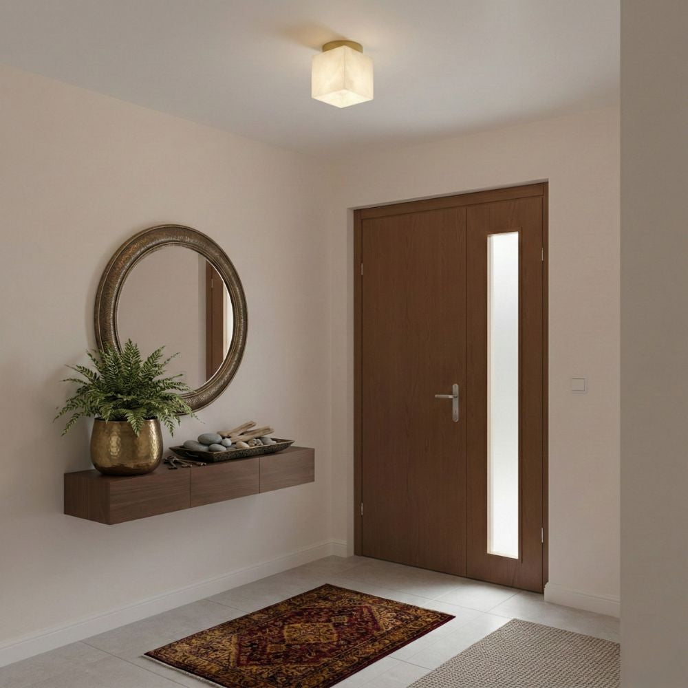 Księżycowa lampa sufitowa z alabastru