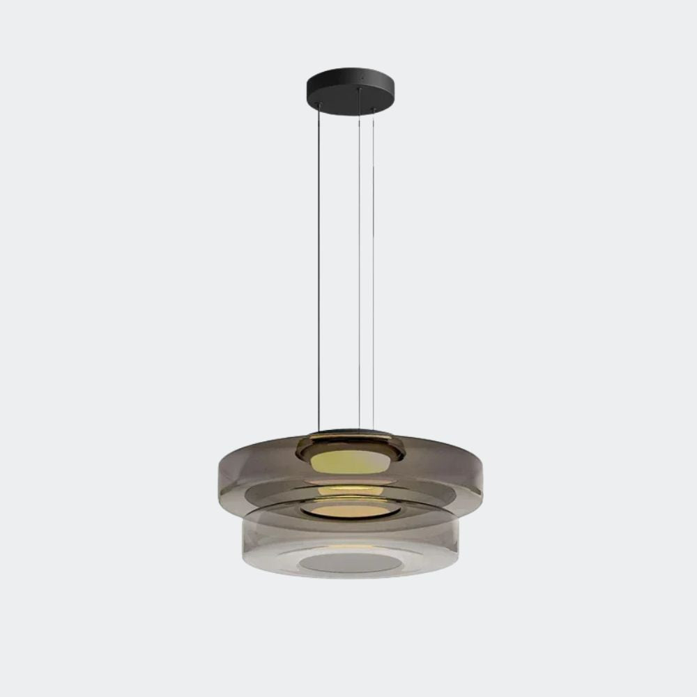 Nowoczesna warstwowa lampa wisząca szklana