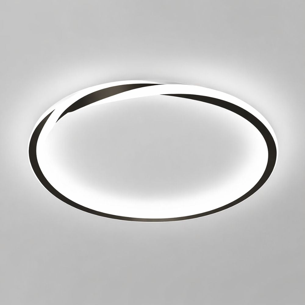 Nowoczesna Lampa Sufitowa LED w Kształcie Skręconego Pierścienia