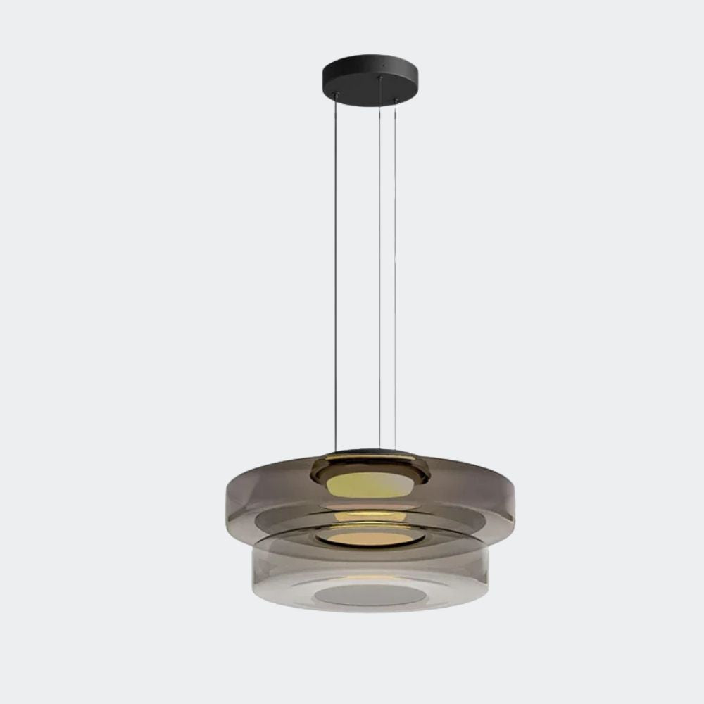 Nowoczesna warstwowa lampa wisząca szklana