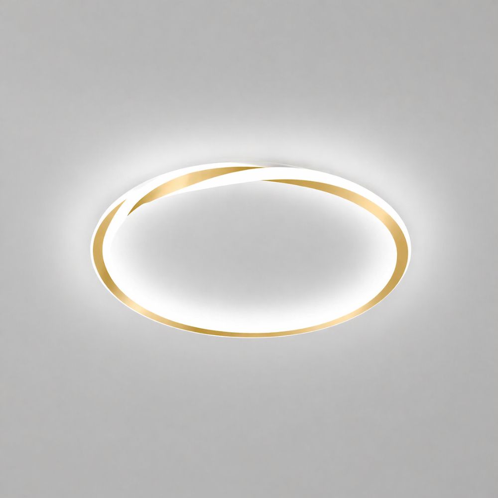 Nowoczesna Lampa Sufitowa LED w Kształcie Skręconego Pierścienia