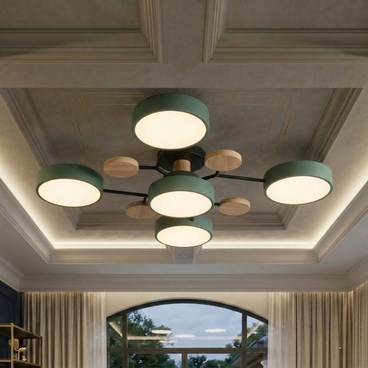 Smukła lampa sufitowa z ręcznie wykończonymi detalami – nowoczesny design