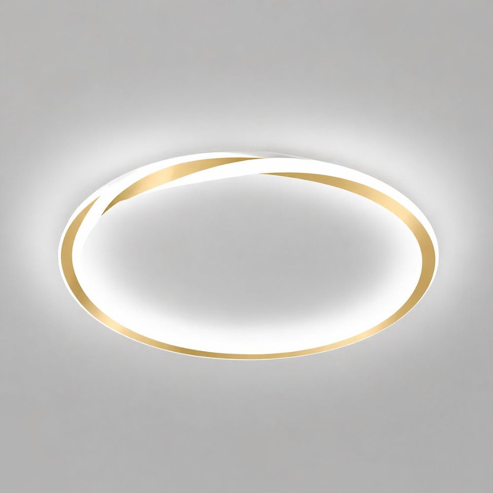 Nowoczesna Lampa Sufitowa LED w Kształcie Skręconego Pierścienia