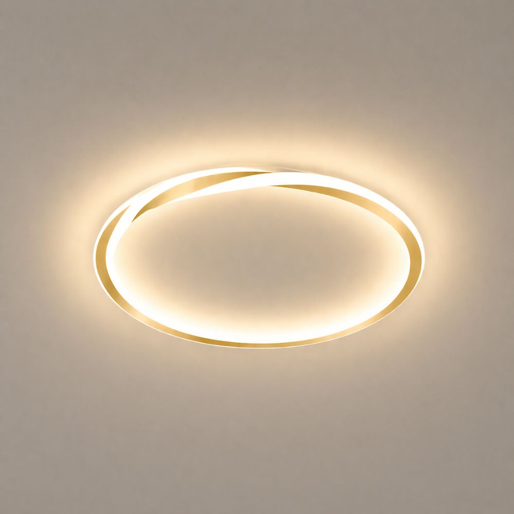 Nowoczesna Lampa Sufitowa LED w Kształcie Skręconego Pierścienia