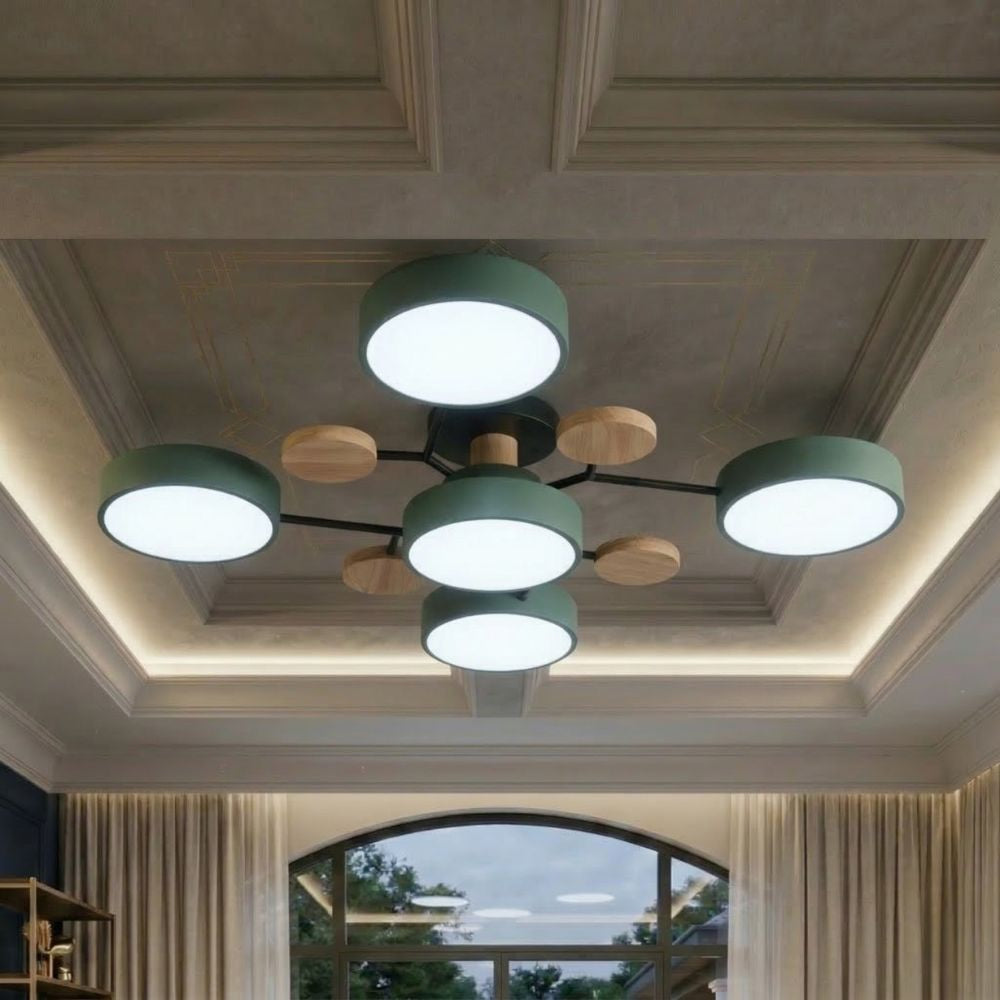 Smukła lampa sufitowa z ręcznie wykończonymi detalami – nowoczesny design