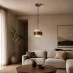 Lampa wisząca z prążkowanego szkła