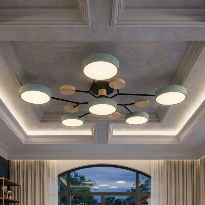 Smukła lampa sufitowa z ręcznie wykończonymi detalami – nowoczesny design