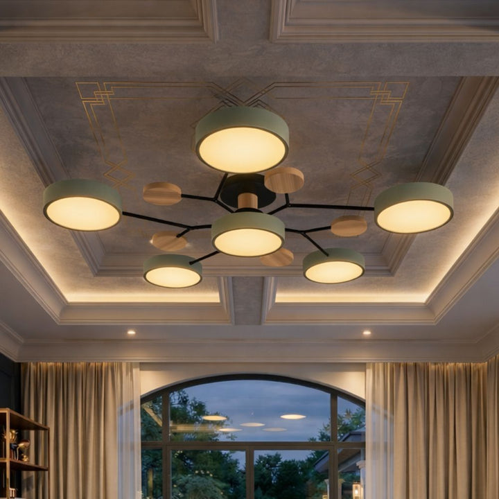 Smukła lampa sufitowa z ręcznie wykończonymi detalami – nowoczesny design