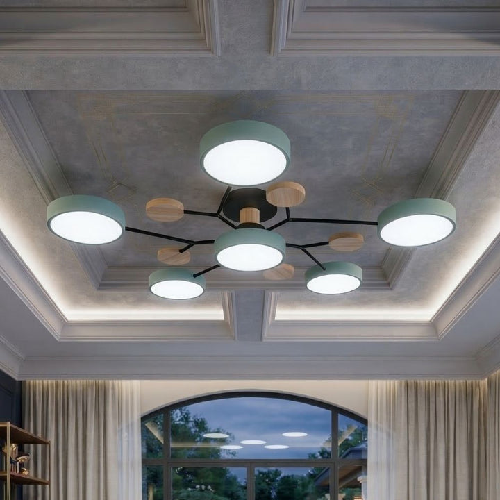 Smukła lampa sufitowa z ręcznie wykończonymi detalami – nowoczesny design