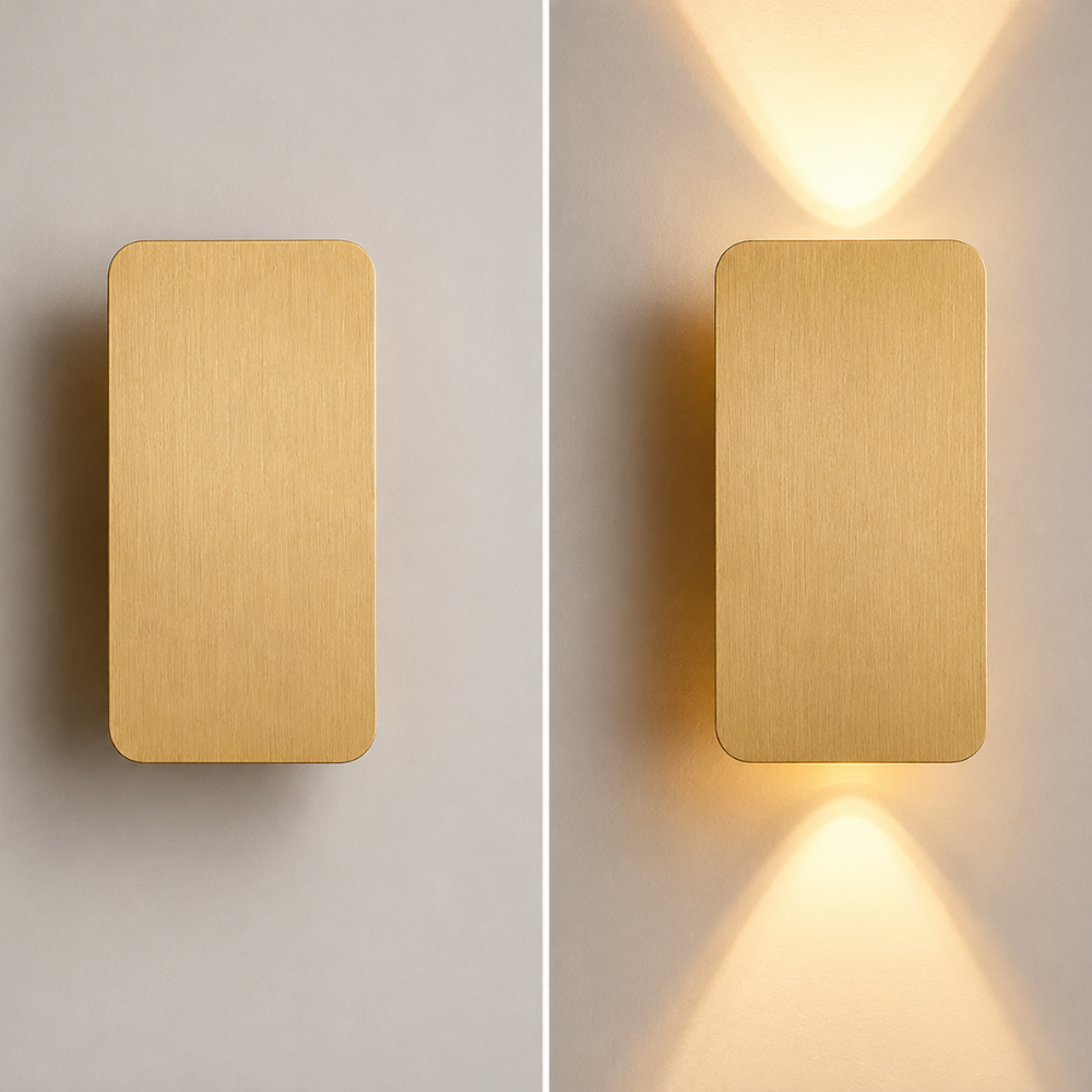 Nowoczesny minimalistyczny kinkiet LED góra–dół