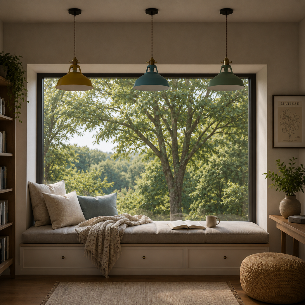 Minimalistyczna lampa wisząca w stylu industrialnym z matowym wykończeniem