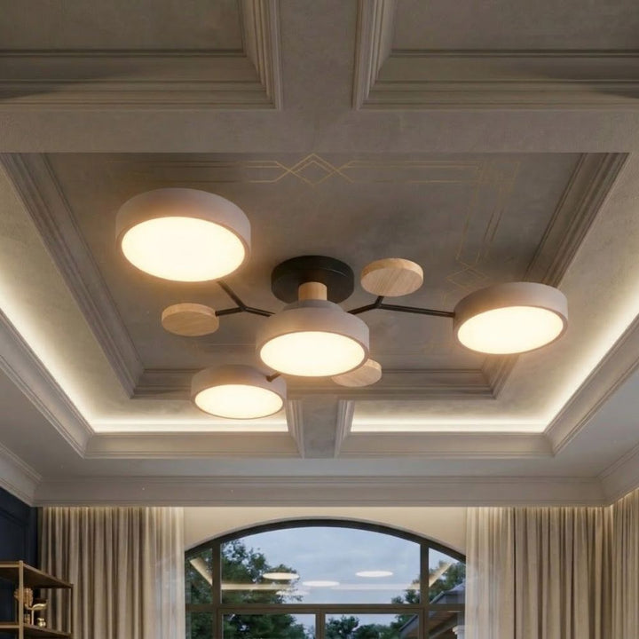 Smukła lampa sufitowa z ręcznie wykończonymi detalami – nowoczesny design