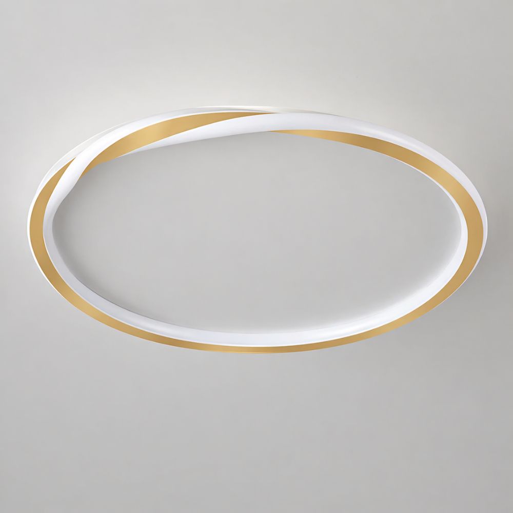 Nowoczesna Lampa Sufitowa LED w Kształcie Skręconego Pierścienia