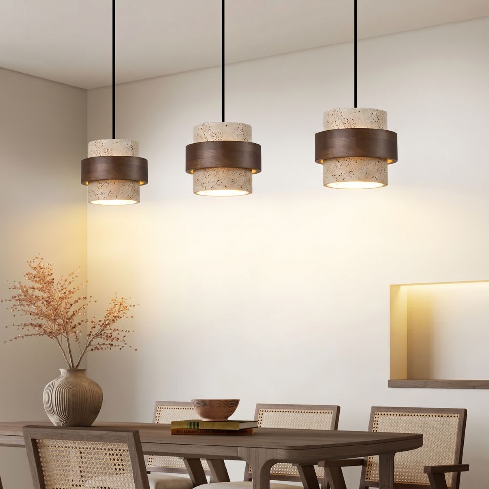 Lampa wisząca z prążkowanego szkła