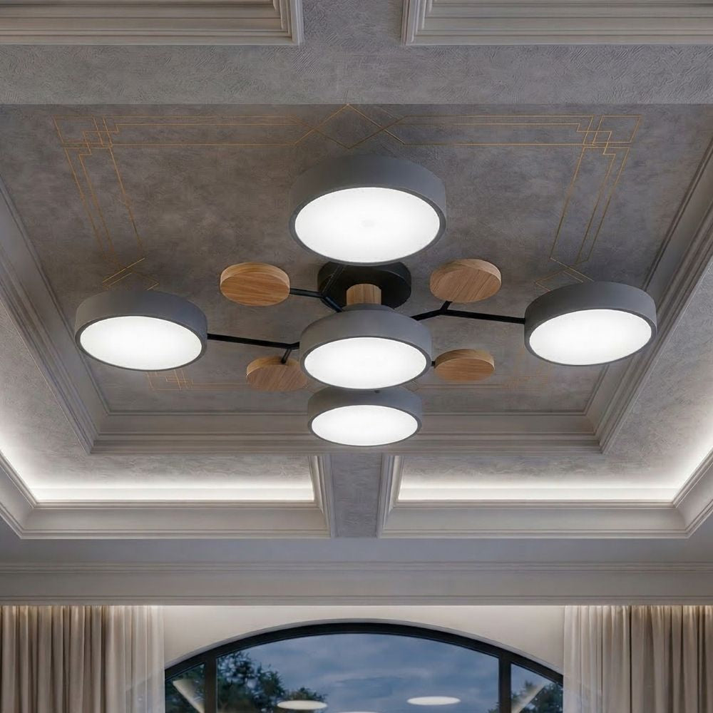 Smukła lampa sufitowa z ręcznie wykończonymi detalami – nowoczesny design