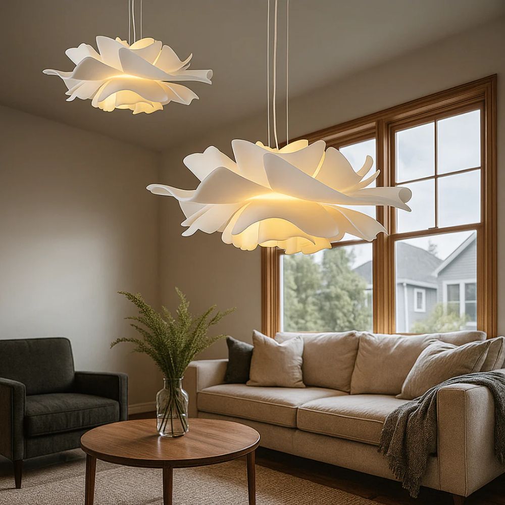 Kwiatowa akrylowa lampa wisząca