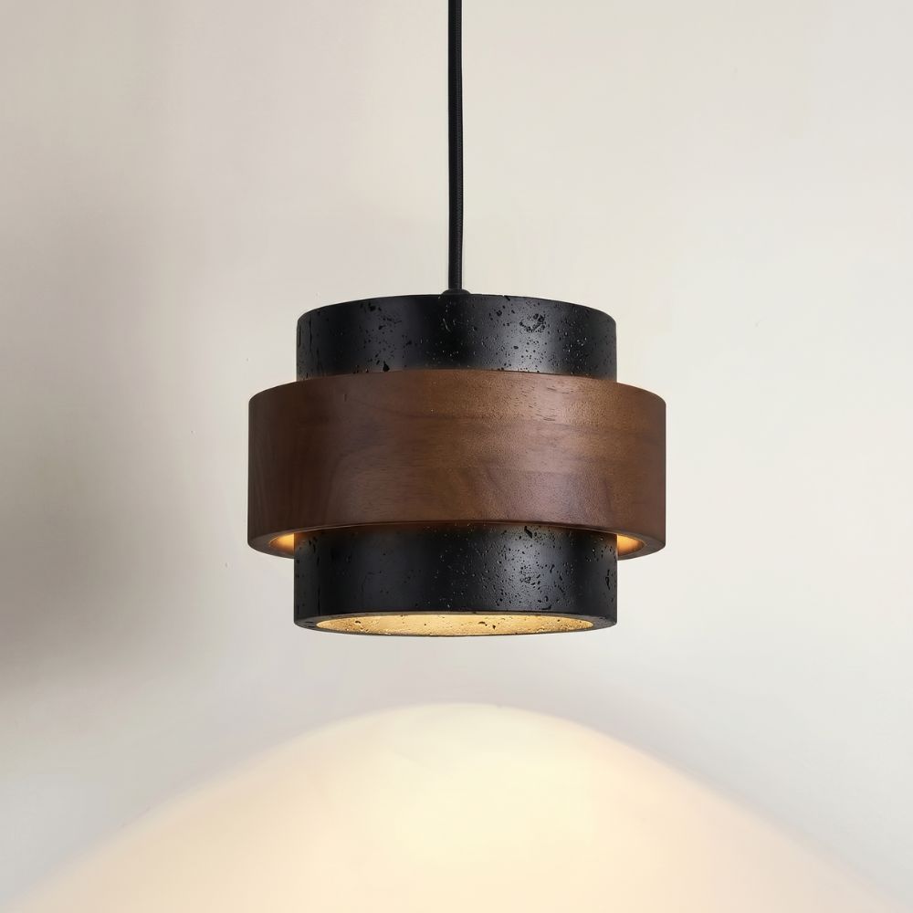 Lampa wisząca z prążkowanego szkła