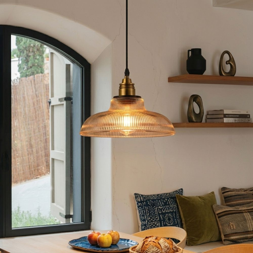 Lampa Wisząca Szklana w Stylu Vintage