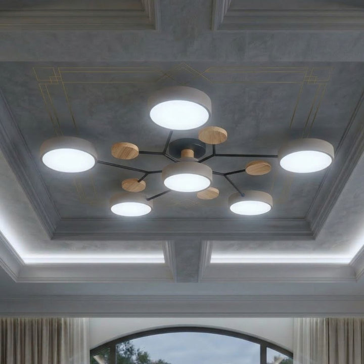 Smukła lampa sufitowa z ręcznie wykończonymi detalami – nowoczesny design