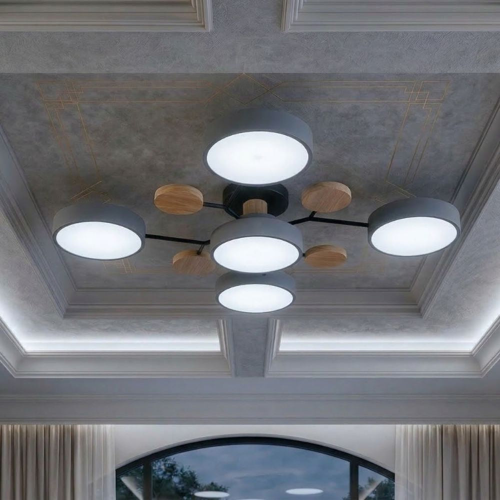 Smukła lampa sufitowa z ręcznie wykończonymi detalami – nowoczesny design