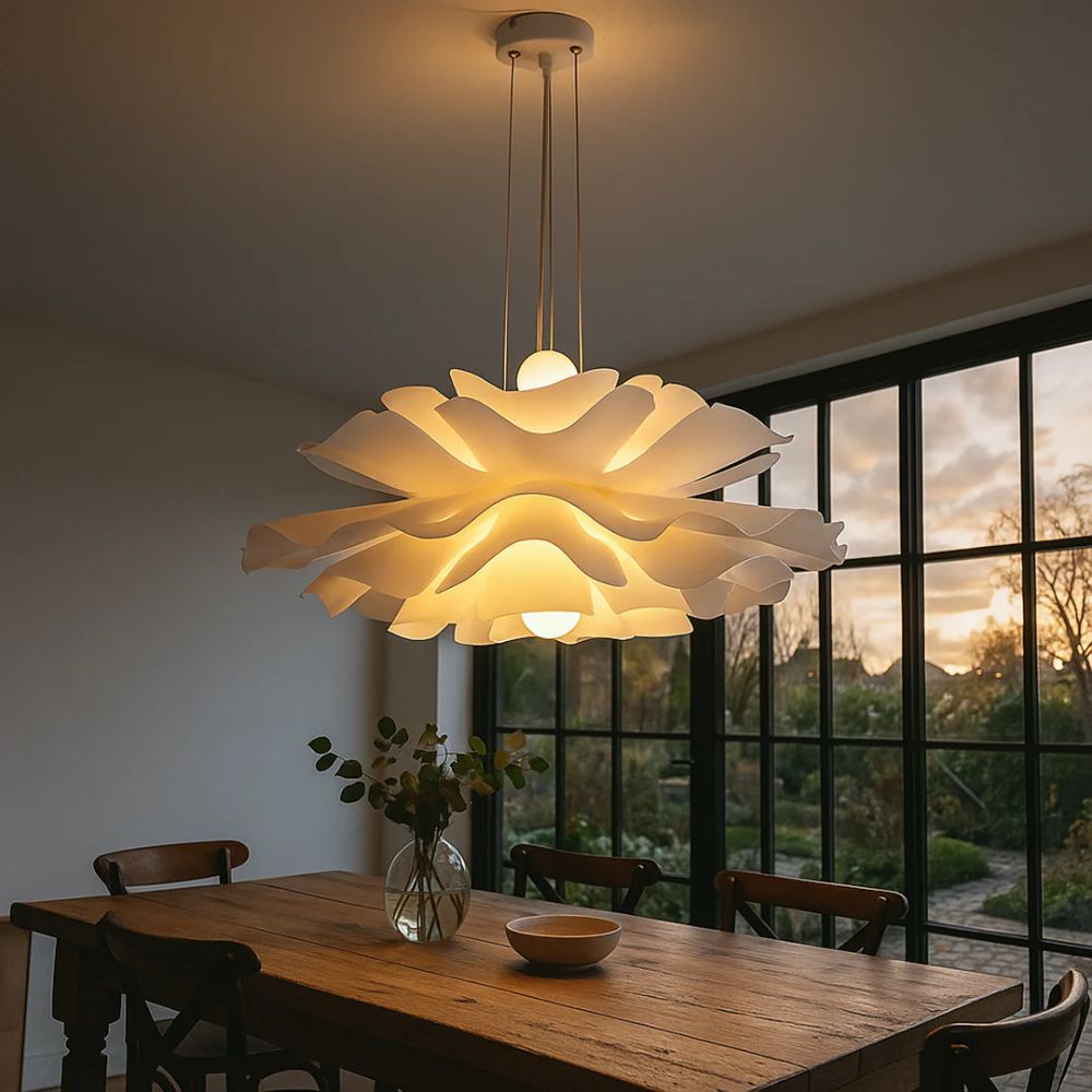 Kwiatowa akrylowa lampa wisząca