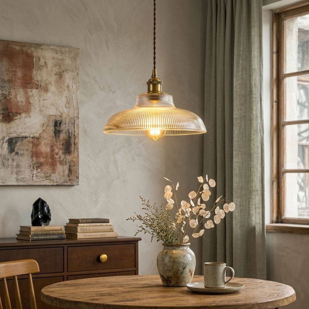 Lampa Wisząca Szklana w Stylu Vintage