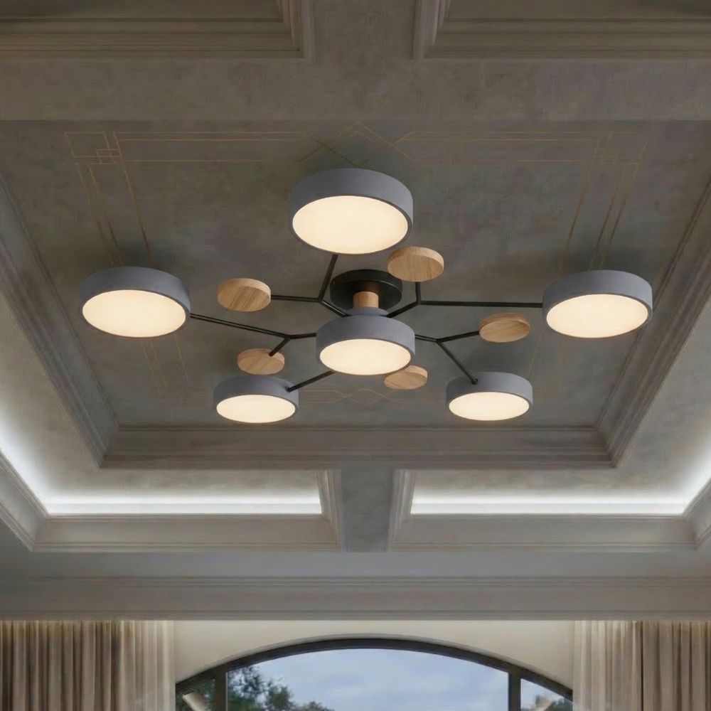 Smukła lampa sufitowa z ręcznie wykończonymi detalami – nowoczesny design