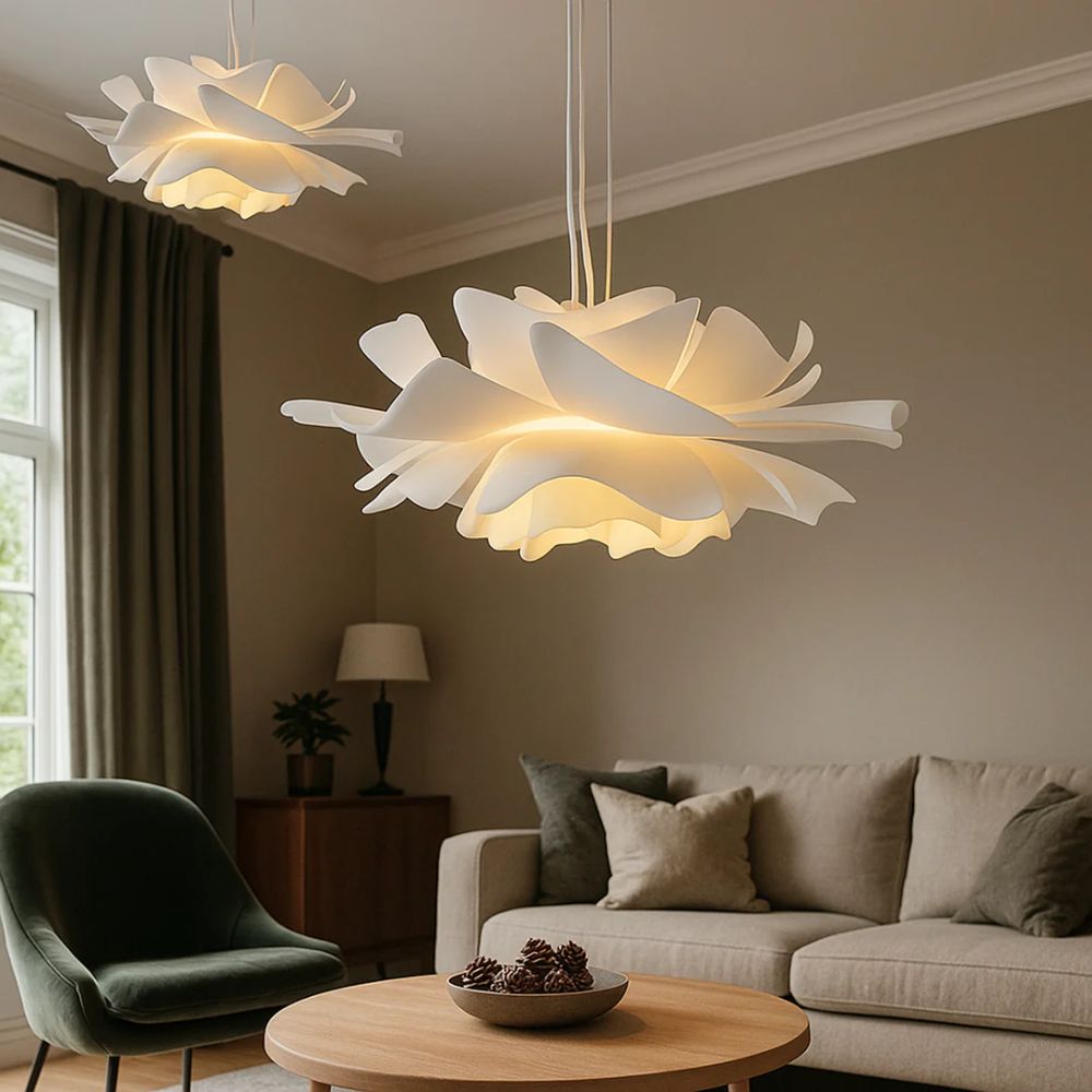 Kwiatowa akrylowa lampa wisząca