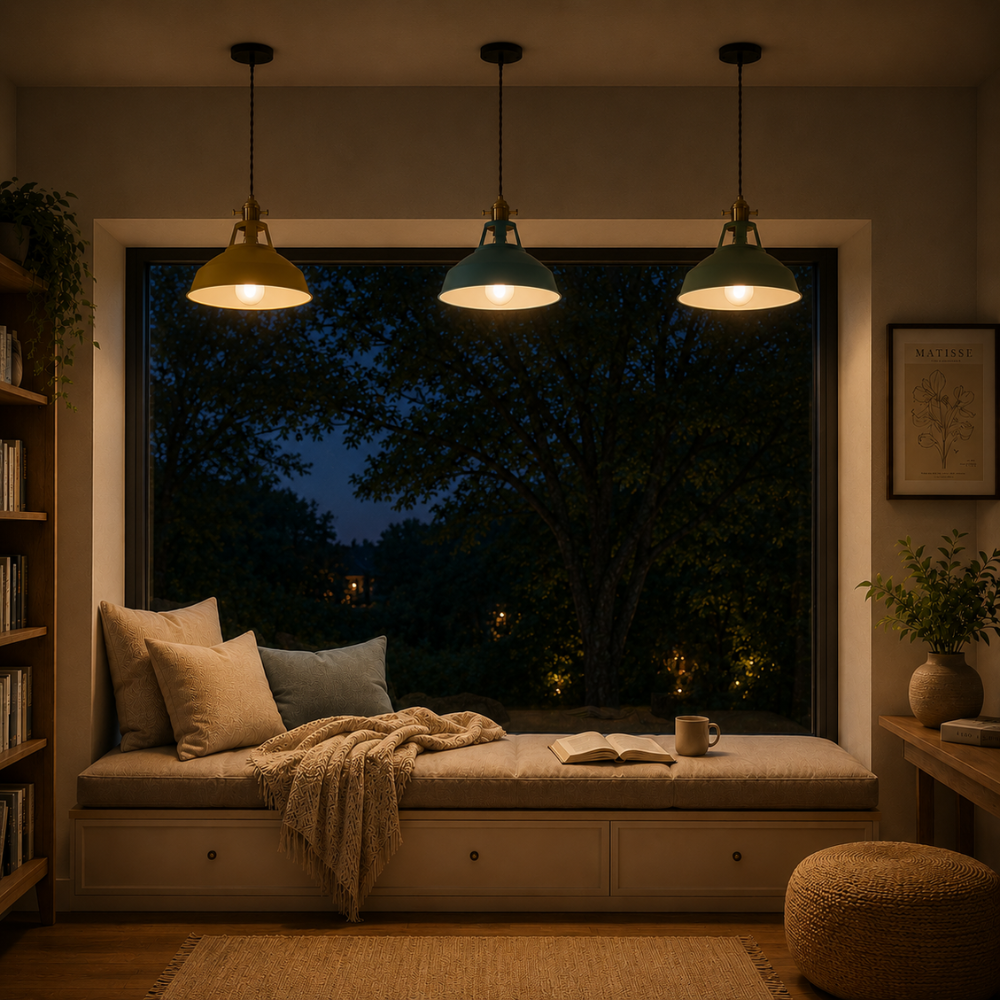 Minimalistyczna lampa wisząca w stylu industrialnym z matowym wykończeniem